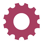 Cog wheel icon representing Dultmeier engineering staff